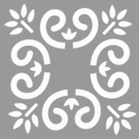 Artikel Bitkisel Karo 30x30 cm Fayans Mobilya Duvar Stencil Boyama Şablonu