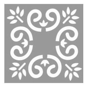 Artikel Bitkisel Karo 30x30 cm Fayans Mobilya Duvar Stencil Boyama Şablonu