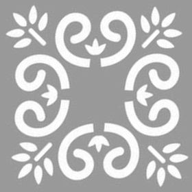 Artikel Bitkisel Karo 30x30 cm Fayans Mobilya Duvar Stencil Boyama Şablonu
