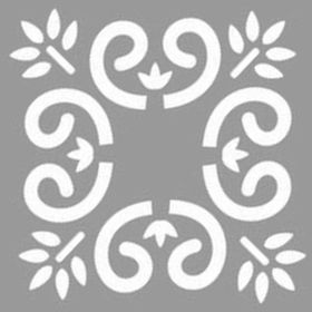 Artikel Bitkisel Karo 30x30 cm Fayans Mobilya Duvar Stencil Boyama Şablonu