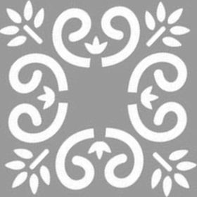Artikel Bitkisel Karo 30x30 cm Fayans Mobilya Duvar Stencil Boyama Şablonu
