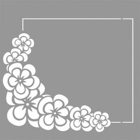 Artikel Bloom Çerçeve Stencil Boyama Şablonu
