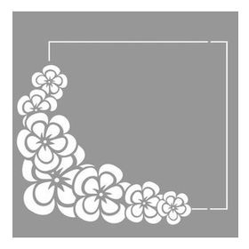 Artikel Bloom Çerçeve Stencil Boyama Şablonu