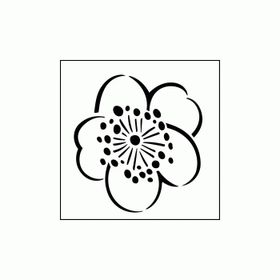 Artikel Blossom 3 30x30 cm Fayans Mobilya Duvar Stencil Boyama Şablonu