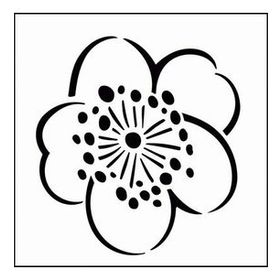 Artikel Blossom 3 30x30 cm Fayans Mobilya Duvar Stencil Boyama Şablonu