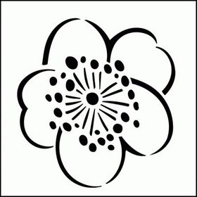 Artikel Blossom 3 30x30 cm Fayans Mobilya Duvar Stencil Boyama Şablonu