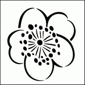 Artikel Blossom 3 30x30 cm Fayans Mobilya Duvar Stencil Boyama Şablonu