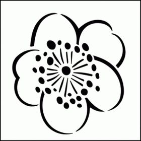 Artikel Blossom 3 30x30 cm Fayans Mobilya Duvar Stencil Boyama Şablonu