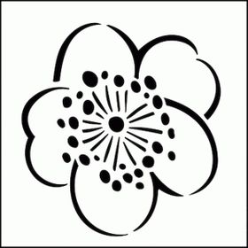 Artikel Blossom 3 30x30 cm Fayans Mobilya Duvar Stencil Boyama Şablonu