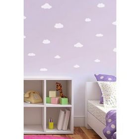 Artikel Bulutlu Desen 30x30 cm Fayans Mobilya Duvar Stencil Boyama Şablonu