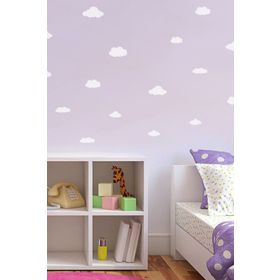 Artikel Bulutlu Desen 30x30 cm Fayans Mobilya Duvar Stencil Boyama Şablonu