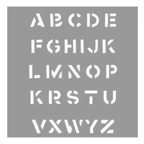 Artikel Büyük Harfler 30x30 cm Fayans Mobilya Duvar Stencil Boyama Şablonu