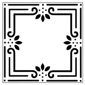 Artikel Çerçeve Karo Stencil Boyama şablonu 30x30 cm Duvar Stencil