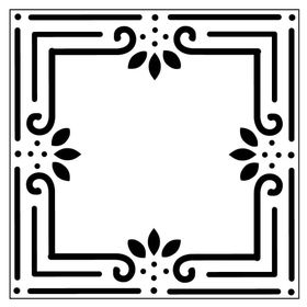Artikel Çerçeve Karo Stencil Boyama şablonu 30x30 cm Duvar Stencil