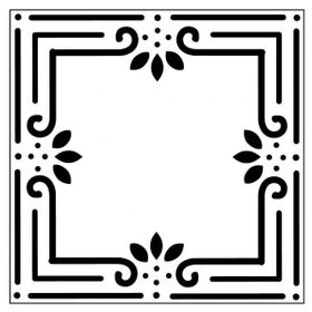 Artikel Çerçeve Karo Stencil Boyama şablonu 30x30 cm Duvar Stencil