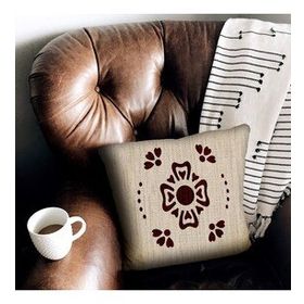 Artikel Çiçek - 4 Stencil Boyama şablonu 30x30 cm Duvar Stencil