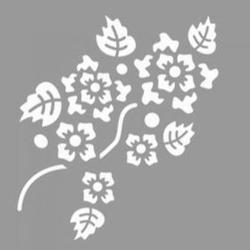 Artikel Çiçek Dolu Dal-2 Stencil Boyama Şablonu