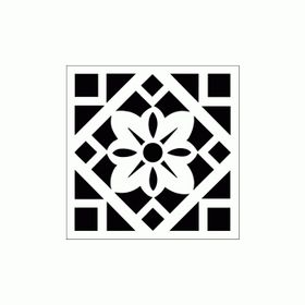 Artikel Çiçek Karo 6 Stencil Boyama şablonu 30x30 cm Duvar Stencil