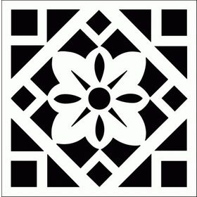 Artikel Çiçek Karo 6 Stencil Boyama şablonu 30x30 cm Duvar Stencil