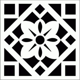 Artikel Çiçek Karo 6 Stencil Boyama şablonu 30x30 cm Duvar Stencil