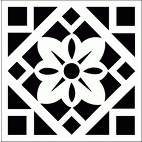 Artikel Çiçek Karo 6 Stencil Boyama şablonu 30x30 cm Duvar Stencil
