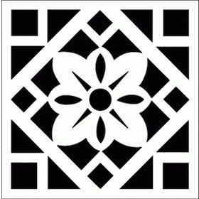 Artikel Çiçek Karo 6 Stencil Boyama şablonu 30x30 cm Duvar Stencil