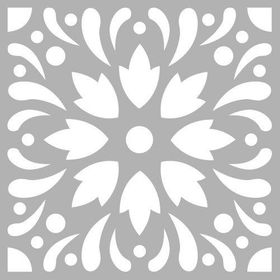 Artikel Çiçek Karo Stencil Boyama Şablonu