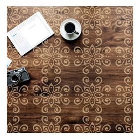 Artikel Çiçek Motif 3 Stencil Boyama şablonu 30x30 cm Duvar Stencil