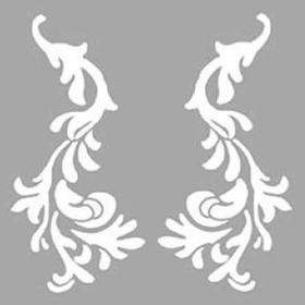 Artikel Çiçek Motif 3 Stencil Boyama şablonu 30x30 cm Duvar Stencil