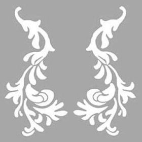 Artikel Çiçek Motif 3 Stencil Boyama şablonu 30x30 cm Duvar Stencil