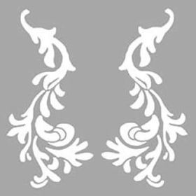 Artikel Çiçek Motif 3 Stencil Boyama şablonu 30x30 cm Duvar Stencil