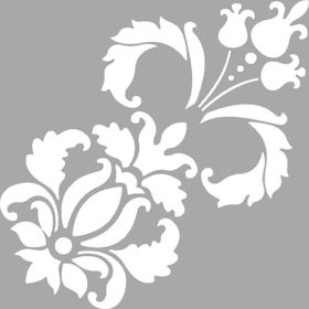 Artikel Çiçek Taç Motif Stencil Boyama Şablonu
