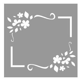 Artikel Çiçekli Çerçeve Stencil Boyama şablonu 30x30 cm Duvar Stencil