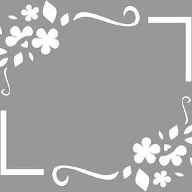 Artikel Çiçekli Çerçeve Stencil Boyama şablonu 30x30 cm Duvar Stencil