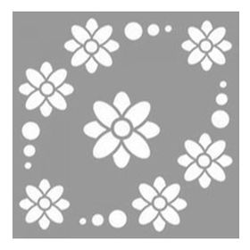 Artikel Çiçekli Göz Stencil Boyama şablonu 30x30 cm Duvar Stencil