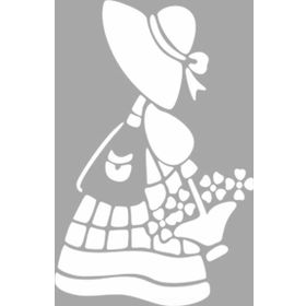 Artikel Çiçekli Kadın Stencil Boyama Şablonu 30x30 cm Duvar Stencil