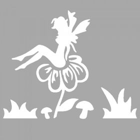 Artikel Çiçekte Peri Stencil Boyama şablonu 30x30 cm Duvar Stencil