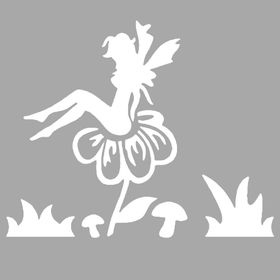 Artikel Çiçekte Peri Stencil Boyama şablonu 30x30 cm Duvar Stencil