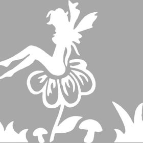 Artikel Çiçekte Peri Stencil Boyama şablonu 30x30 cm Duvar Stencil