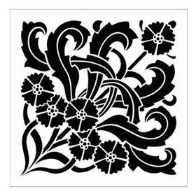 Artikel Çini 7 Stencil Boyama şablonu 30x30 cm Duvar Stencil