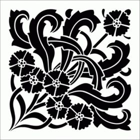 Artikel Çini 7 Stencil Boyama şablonu 30x30 cm Duvar Stencil