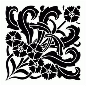 Artikel Çini 7 Stencil Boyama şablonu 30x30 cm Duvar Stencil