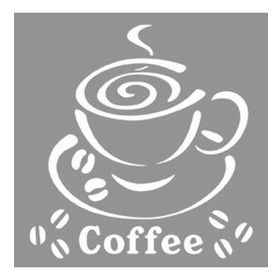 Artikel Coffee 4 Stencil Boyama Şablonu