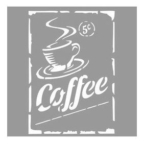 Artikel Coffee Poster Stencil Boyama Şablonu