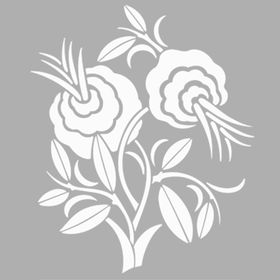 Artikel Dağ Çiçeği 30x30 cm Duvar Fayans Mobilya Stencil Boyama Şablonu