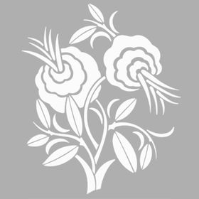 Artikel Dağ Çiçeği 30x30 cm Duvar Fayans Mobilya Stencil Boyama Şablonu