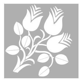 Artikel Dağ Çiçeği-4 30x30 cm Duvar Fayans Mobilya Stencil Boyama Şablonu