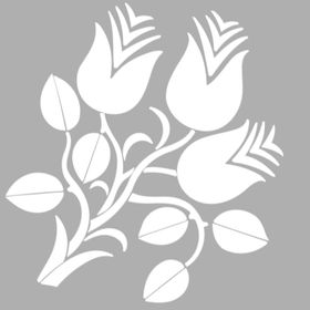 Artikel Dağ Çiçeği-4 30x30 cm Duvar Fayans Mobilya Stencil Boyama Şablonu