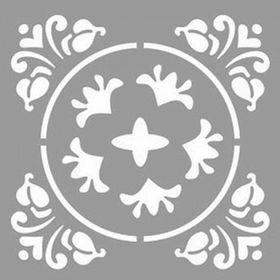 Artikel Daire Damask Stencil Boyama Şablonu