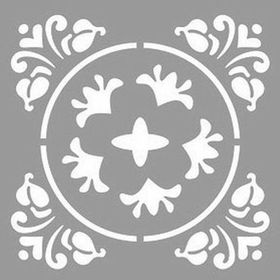 Artikel Daire Damask Stencil Boyama Şablonu